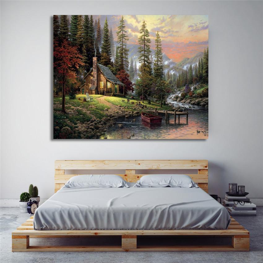 The Cabin By the Lake - Van-Go Mal-By-Nummer Sett | Skanto