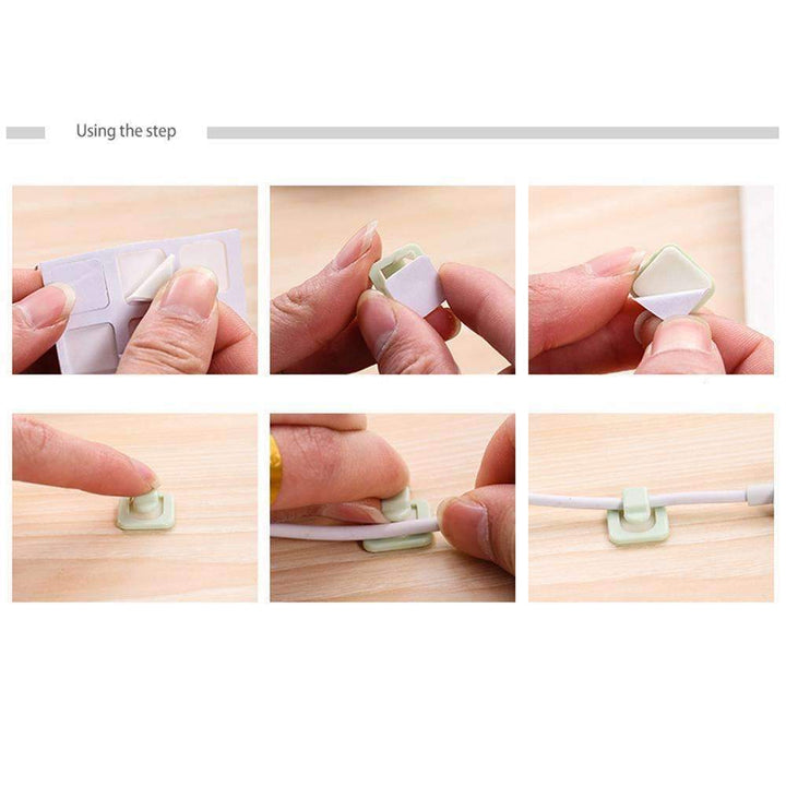 Skanto | Kabelledning Organisator - Plastklips Binner Fester Holder