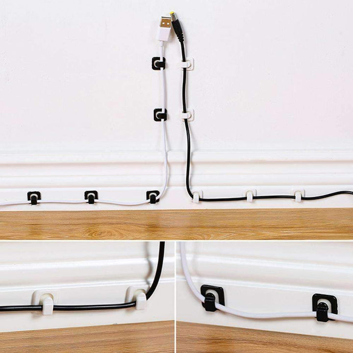 Skanto | Kabelledning Organisator - Plastklips Binner Fester Holder
