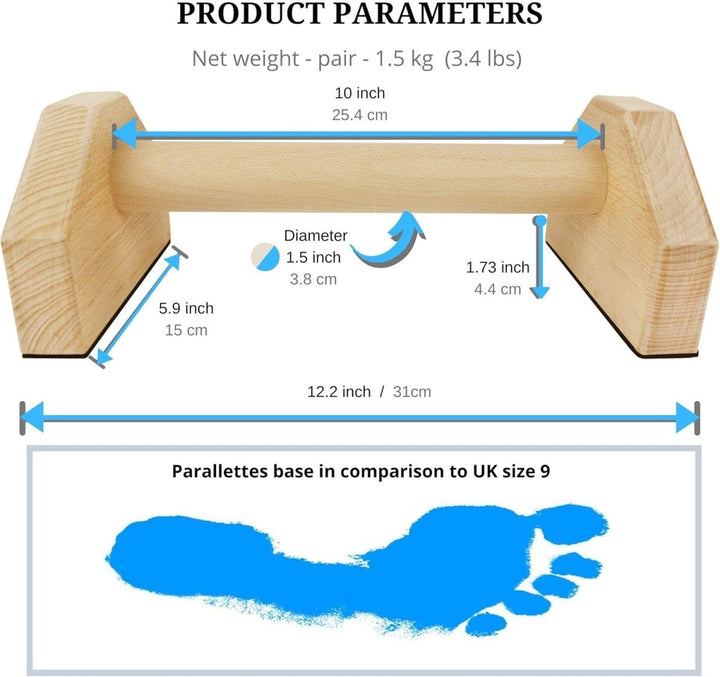 Skanto | Calisthenics Power Bars – Antiskli Tre Parallettes – Push-Ups, Dips & L-Sit – Stabil & Ergonomisk Treningsutstyr