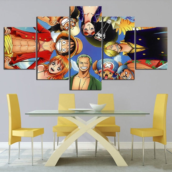 5 Pcs "Animation Luffy Straw Hat Pirates" - Wall Art Modular Picture Poster | Skanto