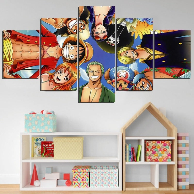 5 Pcs "Animation Luffy Straw Hat Pirates" - Wall Art Modular Picture Poster | Skanto