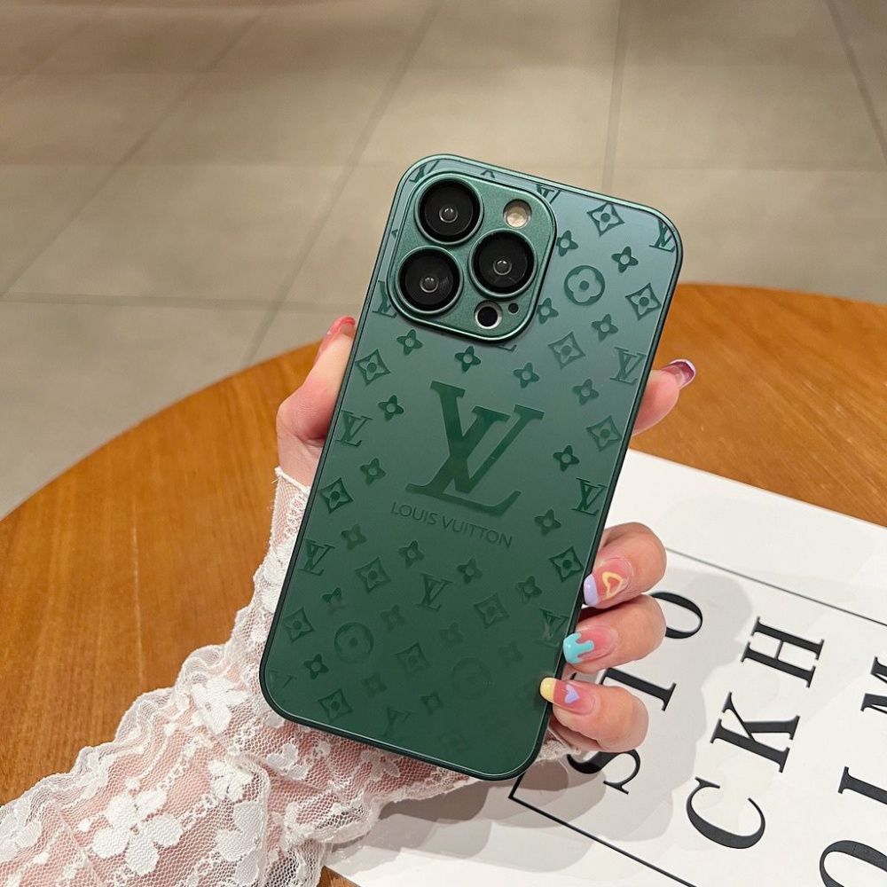 Skanto | Luksuriøs Louis Vuitton Frosted Matte Etui for iPhone 13 / 14 / 15 Serie