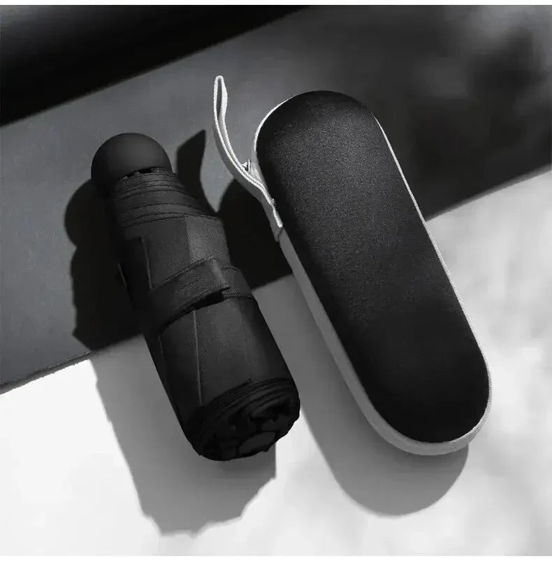 Skanto | Capbrella Kompakt Paraply – Ultra-Lett Kapseldesign for Stilig, Plassbesparende Regnbeskyttelse