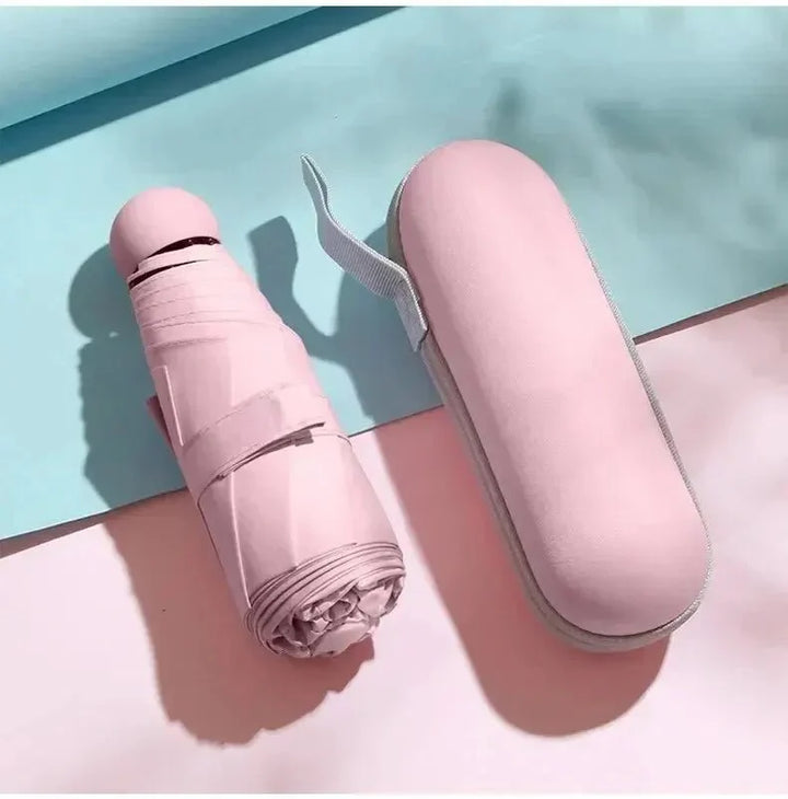 Skanto | Capbrella Kompakt Paraply – Ultra-Lett Kapseldesign for Stilig, Plassbesparende Regnbeskyttelse