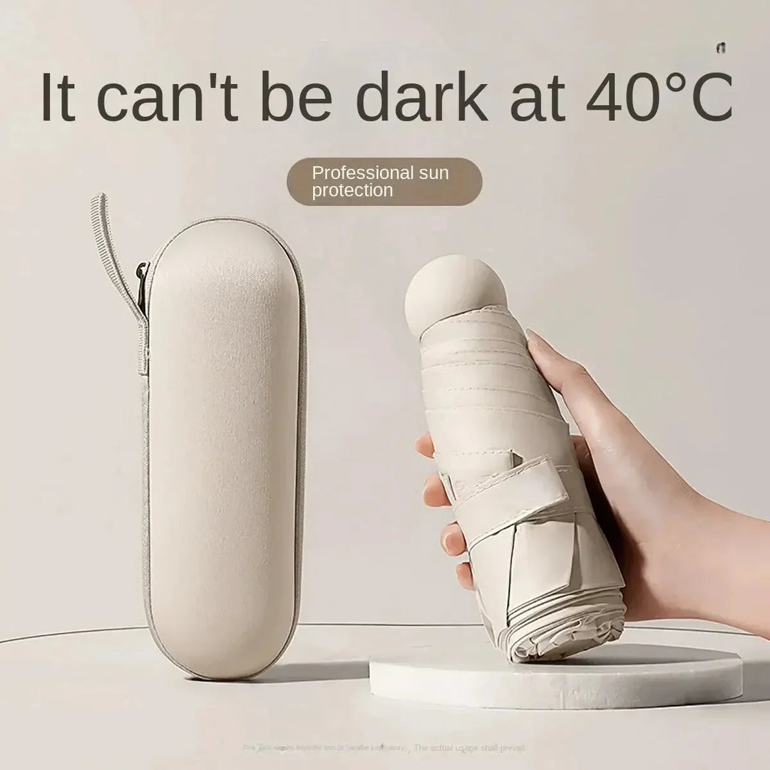 Skanto | Capbrella Kompakt Paraply – Ultra-Lett Kapseldesign for Stilig, Plassbesparende Regnbeskyttelse