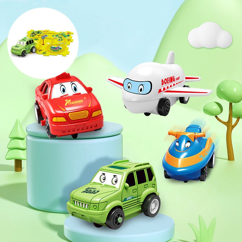 Skanto | Carpuzzle – Kreativ løpsbane puslespill med bil og tilbehør