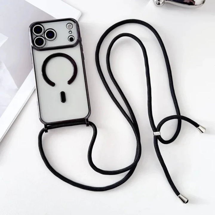 CarryLink – Verstellbares Handy-Lanyard med gjennomsiktig MagSafe-Hülle