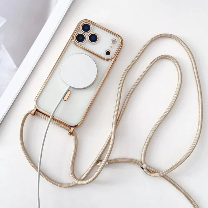 Skanto | CarryLink – Justerbar telefonhalsrem med klar MagSafe-deksel