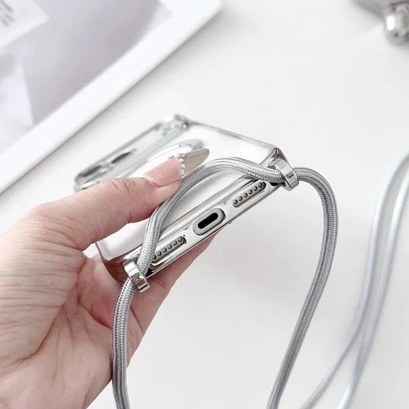 CarryLink – Verstellbares Handy-Lanyard med gjennomsiktig MagSafe-Hülle