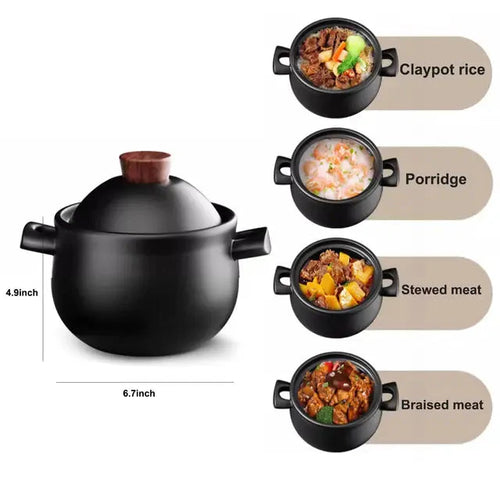 Casserole Stuing Gryte Keramisk Kokkekar Suppe Koking Gryte Kjøkken Crock Pot | Skanto