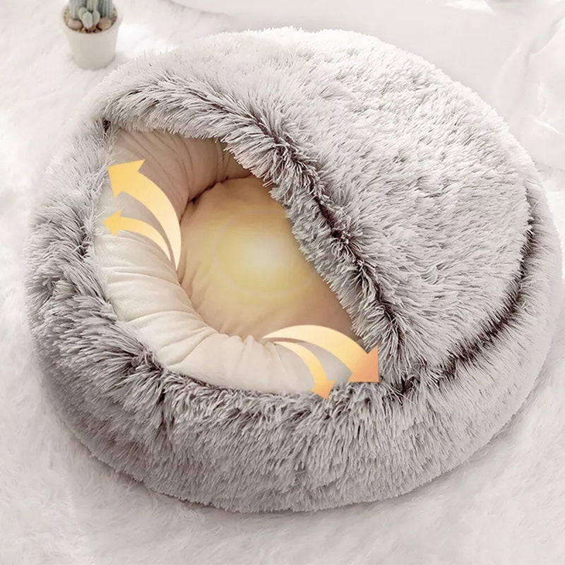 Skanto | Cozy Pet Cave Bed, Ideell for hunder og katter i alle størrelser