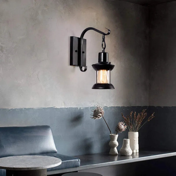 Skanto | Vegglampe vintage metall industrivindu