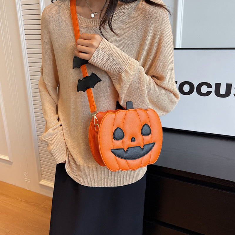 Skanto | Halloween Messenger Bag – Minimalistisk Skulderveske i Enfargede Farger