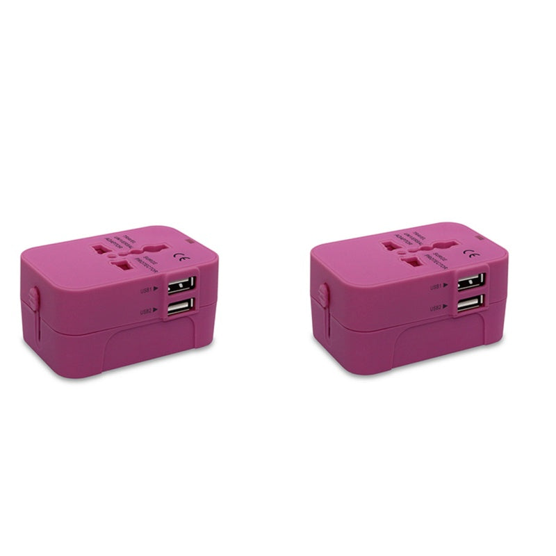 Universell reiseadapter med doble USB-porter | Skanto