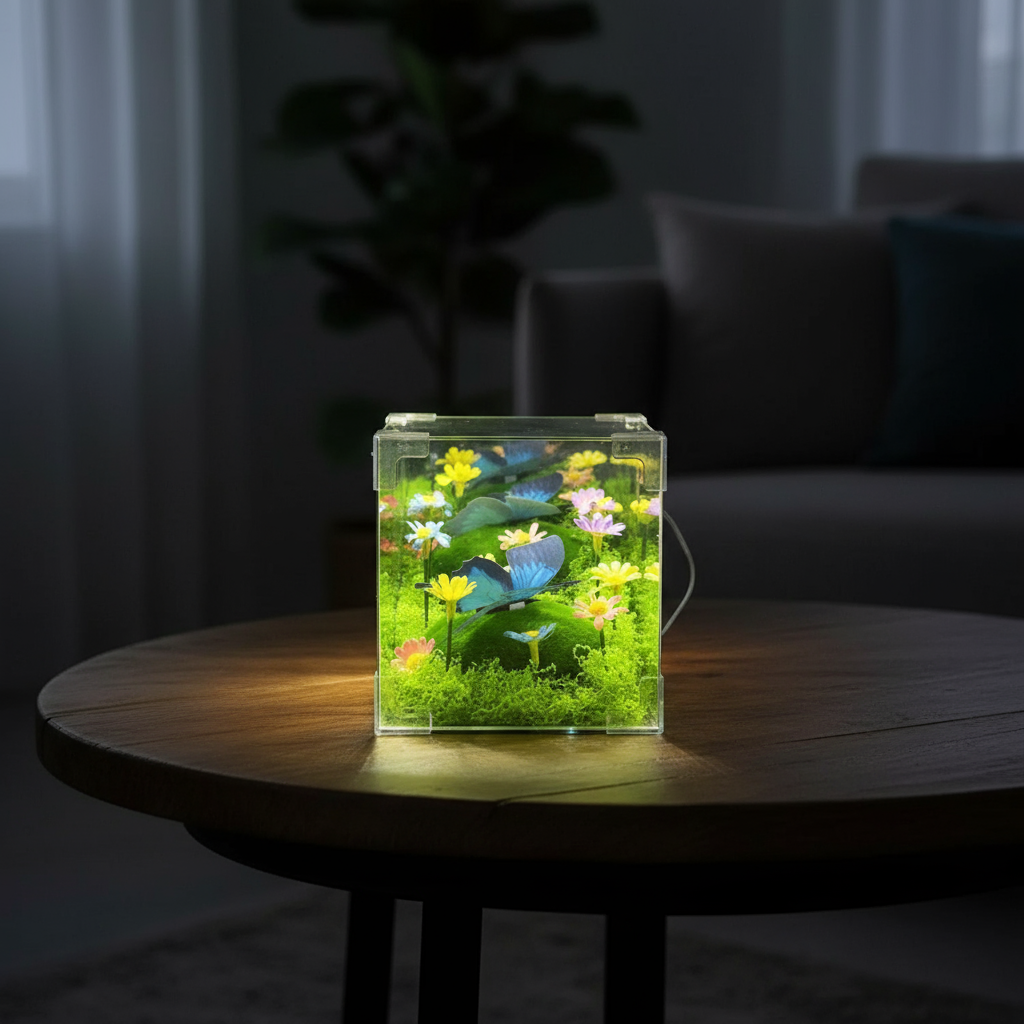 Skanto | LED Sommerfugl Hage Kuben Nattlys Dekor