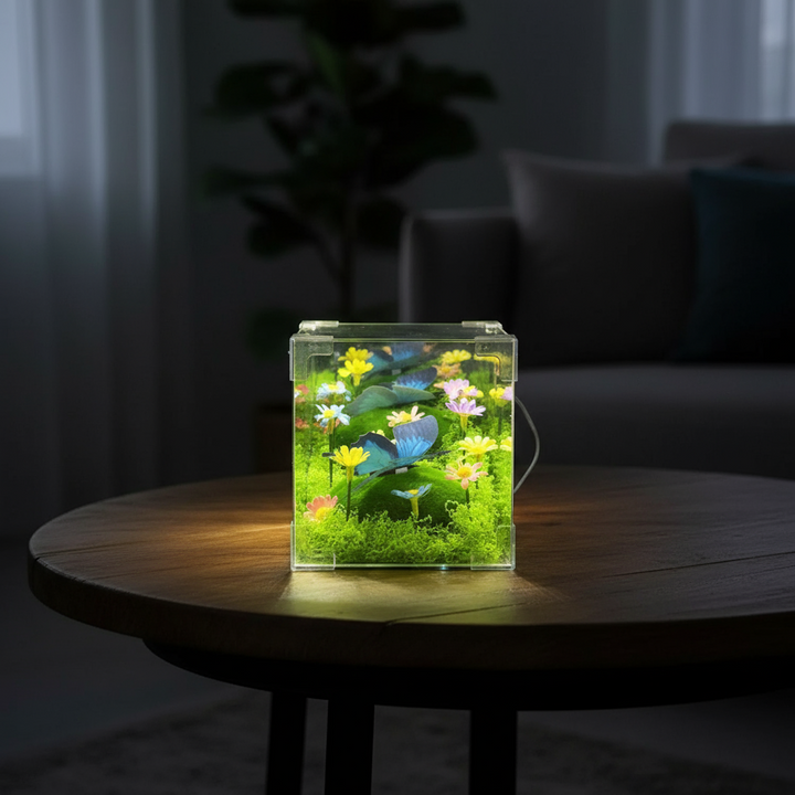 LED Sommerfuglhage Terning Nattlys Dekor | Skanto
