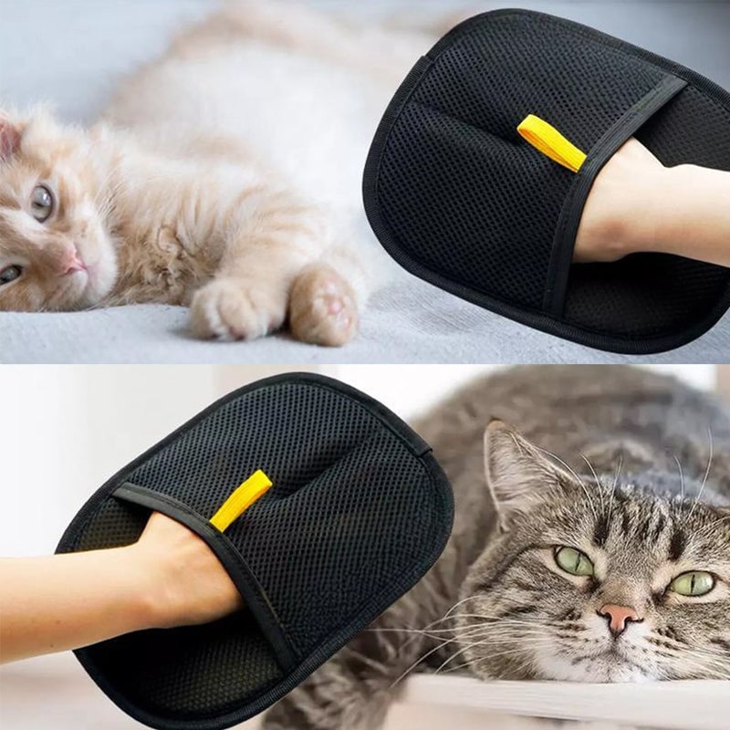 Dobbelt-Sidet Katt- og Hundebørste Hanske | Skanto