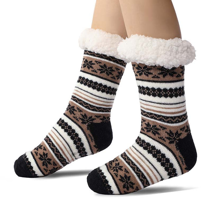 Skanto | Snøflak Ultra-tykke Cashmere Tøfler Hjem Sokker