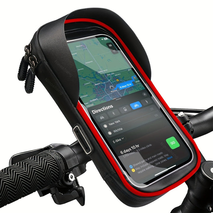 Vanntett telefonholder for sykkel og motorsykkel – 360° roterbar og egnet for 4.5–6.4 tommer | Skanto