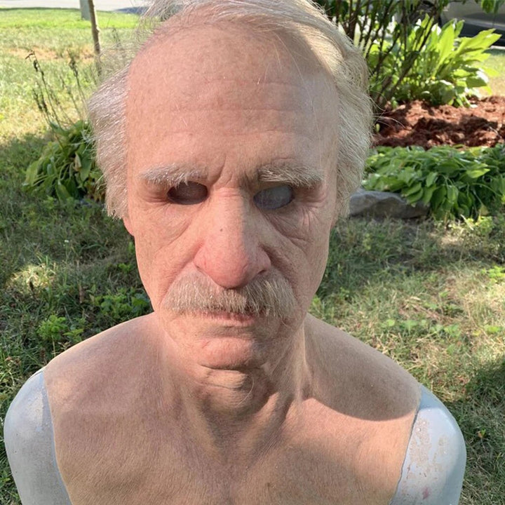 Creepy Old Man Maske – Realistisk Lateks Halloween Maske for Voksne | Skanto