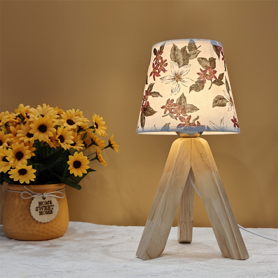 FloralGlow Lampe - Elegant LED Bordlampe med TreSkanto