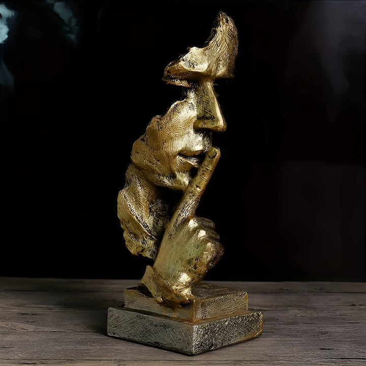 Abstrakt tenkerskulptur – moderne art deco-figur laget av harpiks | Ideell for stue og kontor