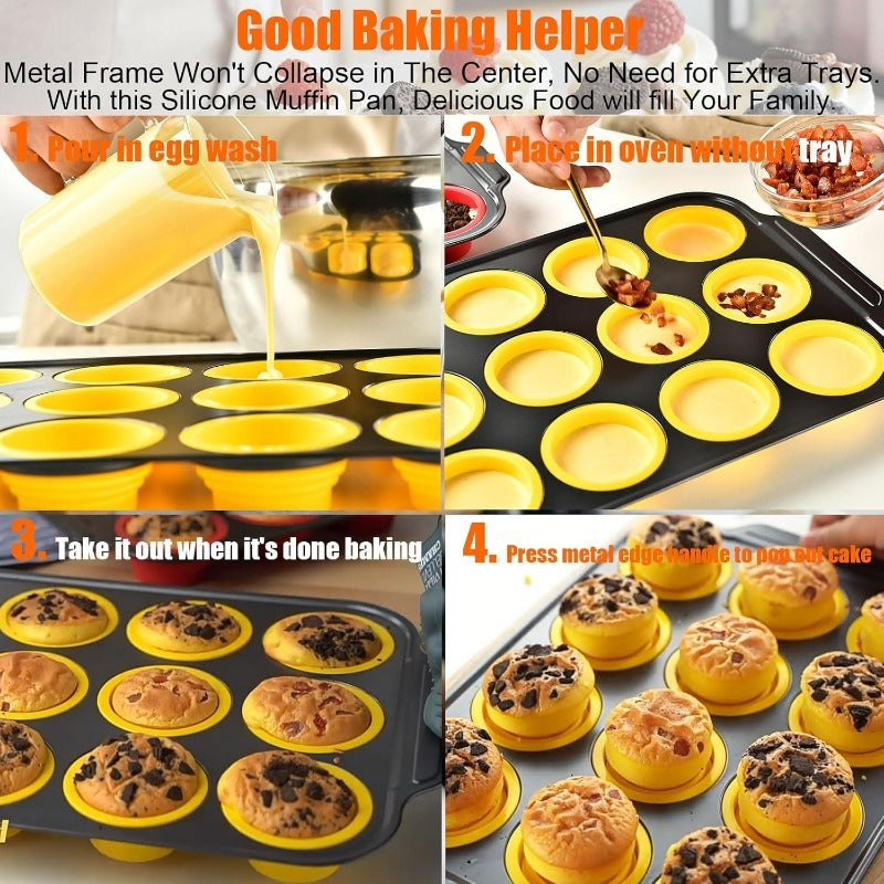 Skanto | Pressemelding Silikon Muffinform med stabil metallramme