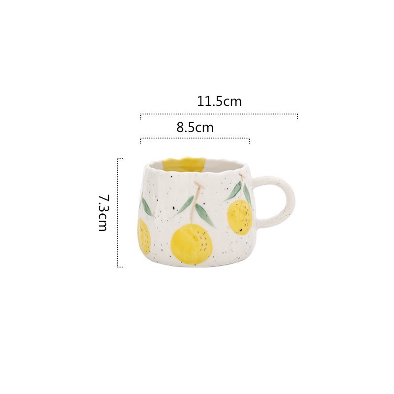 Keramisk kaffekopp med lekent fruktdesign | Skanto