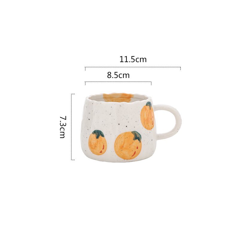 Keramisk kaffekopp med lekent fruktdesign | Skanto