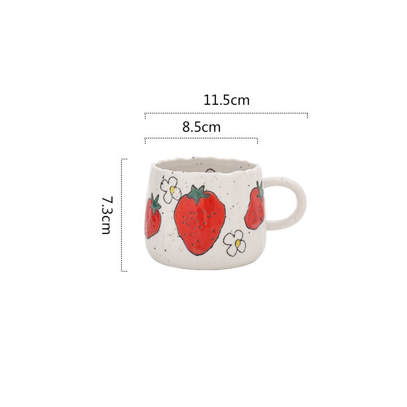 Keramisk kaffekopp med lekent fruktdesign | Skanto