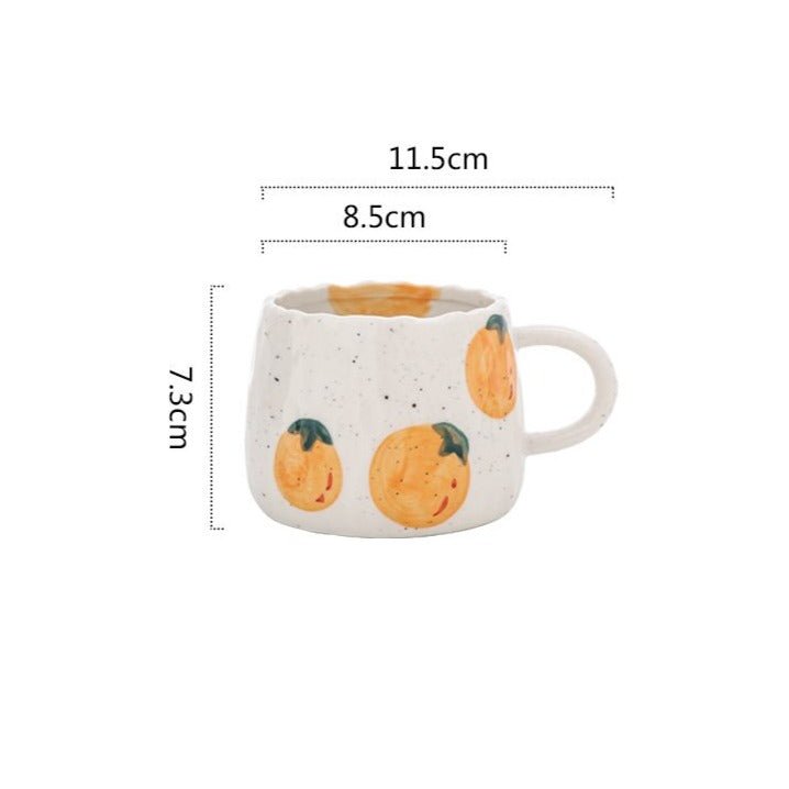 Keramisk kaffekopp med lekent fruktdesign | Skanto