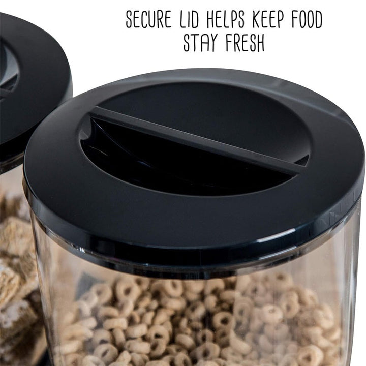 Skanto | Dual Cereal Dispenser, Tørr matlagringsbeholder for enkel dispensing