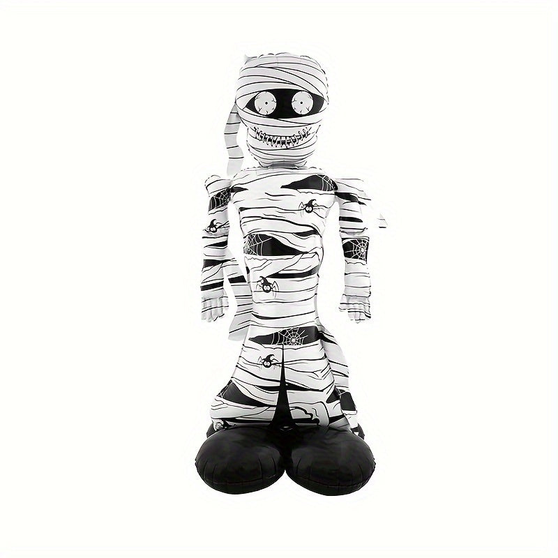 Skanto | Halloween Tegneserie Inflatable Mumie Dekorasjon | Spooky Frittstående Rekvisitt