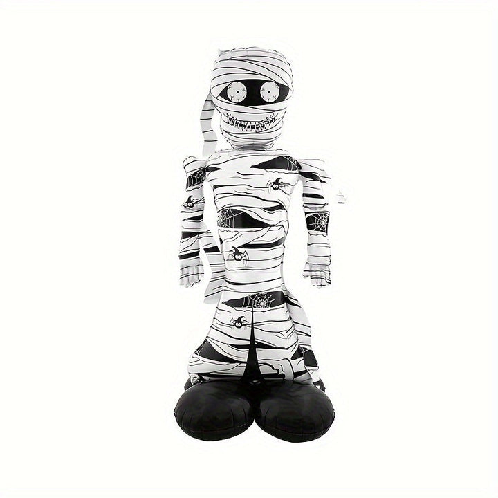 Skanto | Halloween Tegneserie Inflatable Mumie Dekorasjon | Spooky Frittstående Rekvisitt