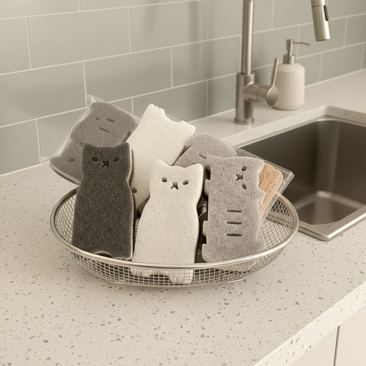 Skanto | Mini Katt Multi-formål Rengjøringssvamp