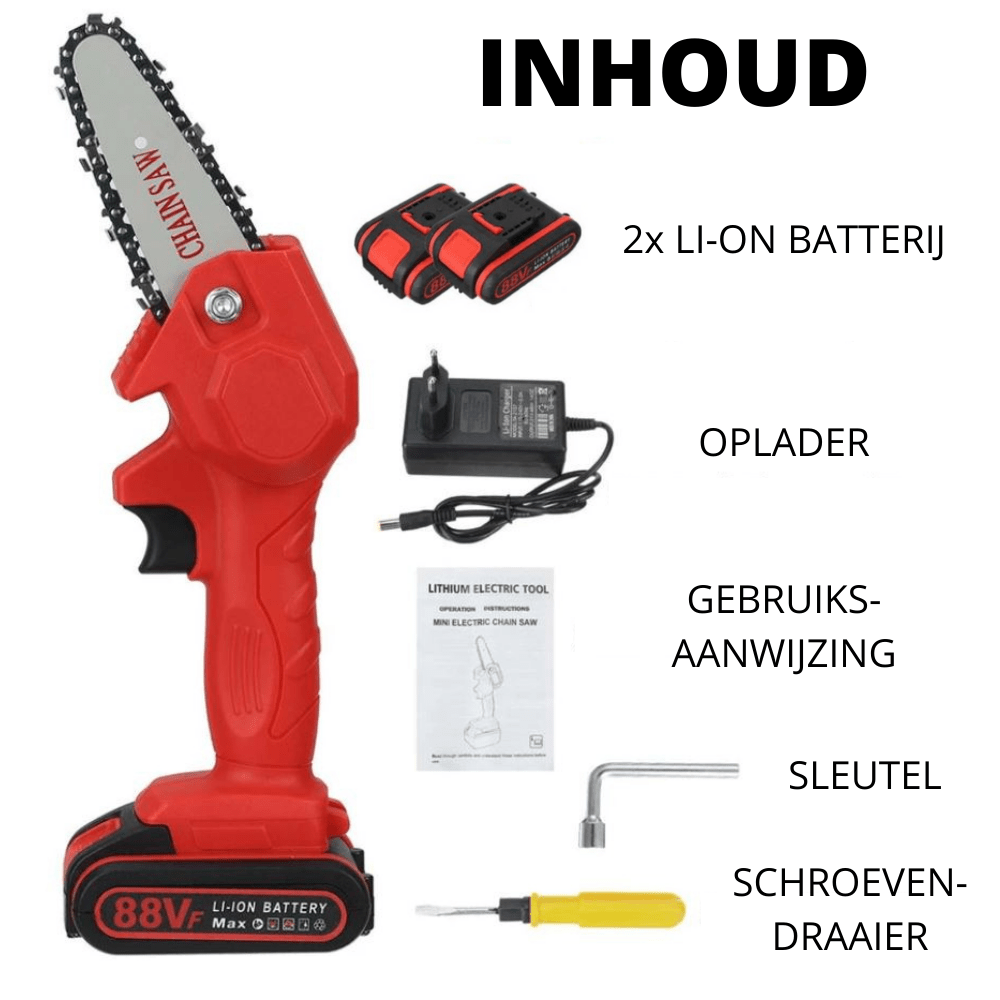 Skanto | CHAINCUT PRO – Elektrisk trådløs motorsag for raskt og effektivt arbeid