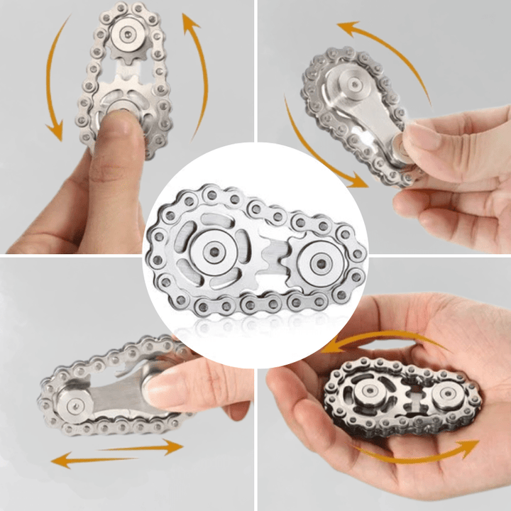 ChainFidget Pro – Kettenrad-Spinner fra Edelstahl zur Stressbewältigung