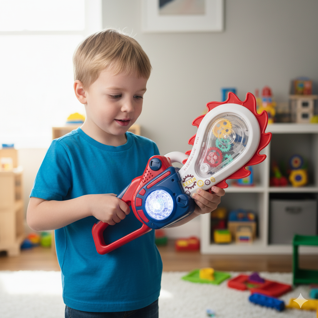 Skanto | Luminous Musical Motorsag Leke for Barn