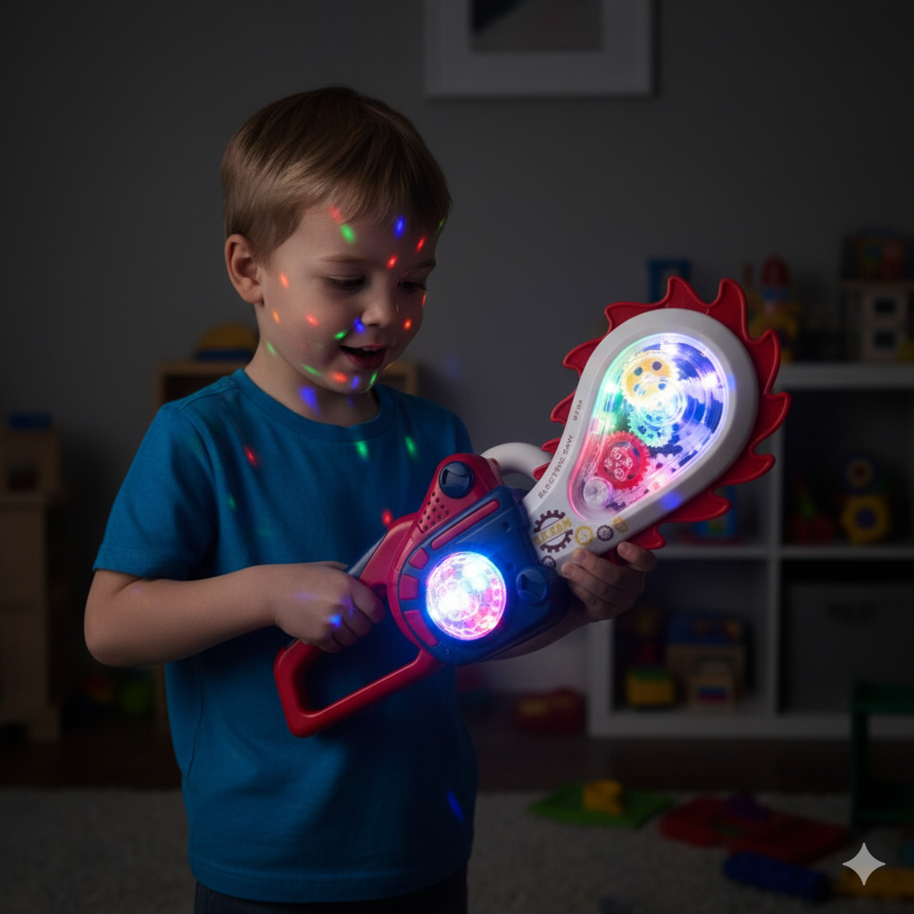 Skanto | Luminous Musical Motorsag Leke for Barn