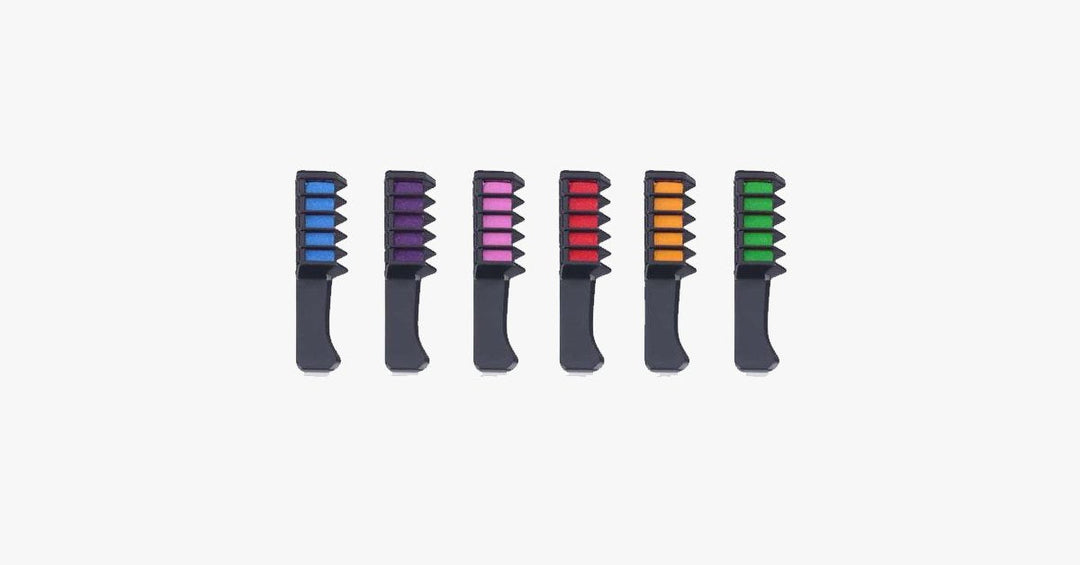 Skanto | 6 Delt Sett Shimmer Hårkritt Kam