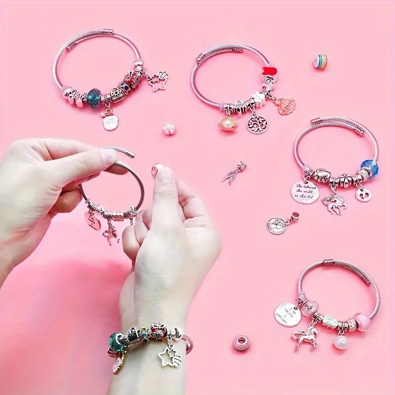 Skanto | CHARMELLA – Glitrende Jenters Charm Armbånd Lage Sett for Kreativ Moro