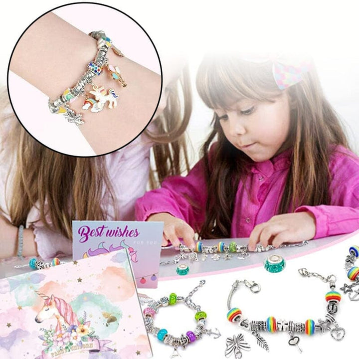 Skanto | CHARMELLA – Glitrende Jenters Charm Armbånd Lage Sett for Kreativ Moro