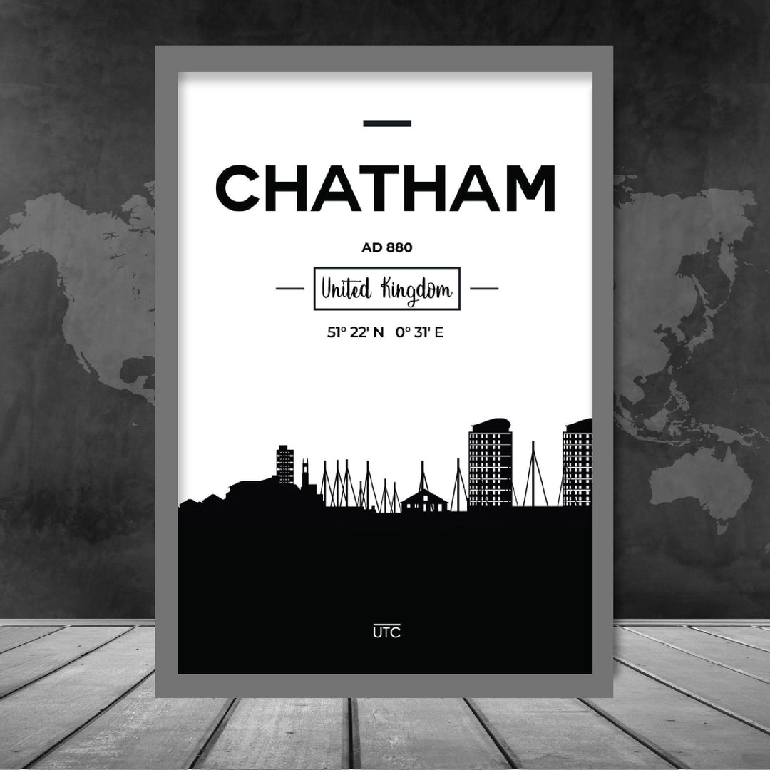 Chatham City Skyline bybildetrykk