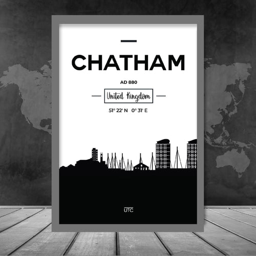 Chatham City Skyline bybildetrykk