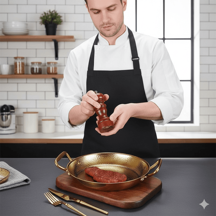 Skanto | CHEFSTEEL – Hamret Rustfritt Stål Gryte for Sauser, Kasseroller & Allsidig Matlaging