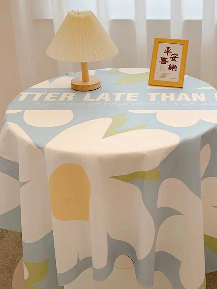 Skanto | Rund duk laget av bomull med rutemønster