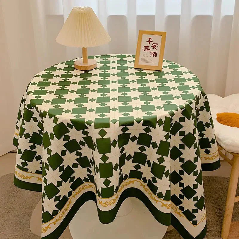 Skanto | Rutete Design Rund Bomull Duken