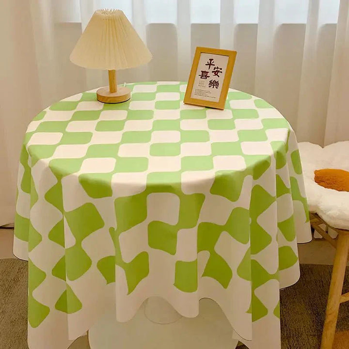 Skanto | Rutete Design Rund Bomull Duken