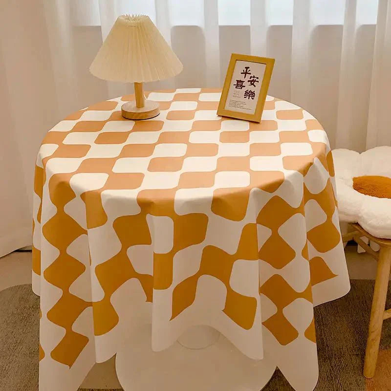 Skanto | Rutete Design Rund Bomull Duken